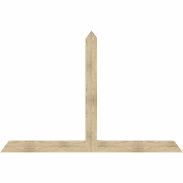 Ekena Millwork Portland Rough Sawn Timber Gable Bracket, Douglas Fir, 96"W x 64"H x 4"D x 6"F, 16/12 Pitch GBW096X64X0406POR00RDF - main